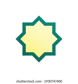 Rub El Hizb, Islamic Decoration, Culture Flat Icon Logo Illustration Vector Isolated. Ramadan and Muslim Icon-Set. Suitable for Web Design, Logo, App, and Upscale Your Business.