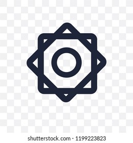 Rub el Hizb transparent icon. Rub el Hizb symbol design from Religion collection. Simple element vector illustration on transparent background.