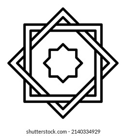 Rub el Hizb vector icon. Can be used for printing, mobile and web applications.