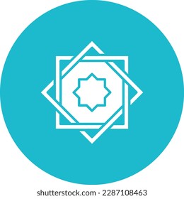 Icono vectorial Rub el Hizb. Se puede usar para imprimir, móviles y aplicaciones web.