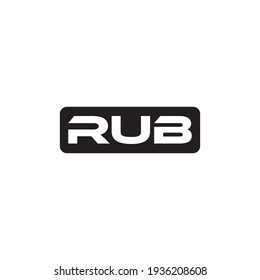 Vector de diseño de logotipo RUB Letter .