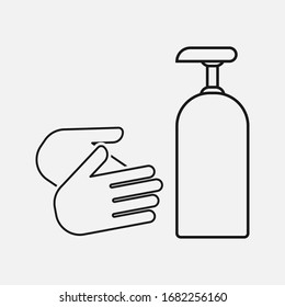 Rub the tips of your fingers 1 of 7 Steps To Wash Your Hands Properly,Corona virus 2019,the most transmission of virus or bacterai from hand touch concept. eps 10