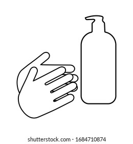 Rub the tips of your fingers 1 of 7 Steps To Wash Your Hands Properly,Coronavirus 2019,the most transmission of virus or bacteria from hand touch concept. vector illustration