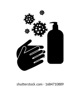 Rub the tips of your fingers 1 of 7 Steps To Wash Your Hands Properly,Coronavirus 2019,the most transmission of virus or bacteria from hand touch concept. vector illustration