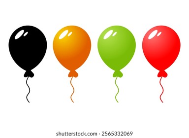 Rubber air balloon icon vector logo template