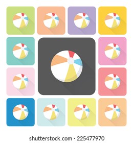 Rubber air Icon color set vector illustration.