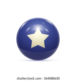 Rubber Ball with Star isolated. Vector illustration