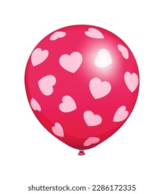 Rubber balloon illustration with simple pattern (realistic)