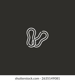 Ícone de elástico logotipo vetor plano design