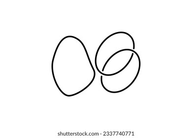 Rubber band icon. Icon related to stationery. line icon style. Simple vector design editable