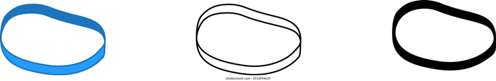 Rubber band icon , vector