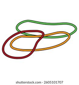 rubber band illustration hand drawn isolated vector