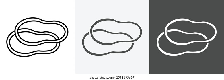 Rubber Bands Icon set vector art