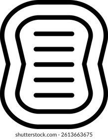 Rubber Bands Line Vector Icon Design