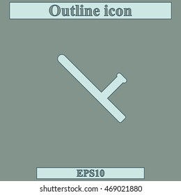 Rubber baton icon.