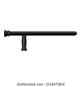 Rubber baton icon cartoon vector. Police stick. Policeman truncheon