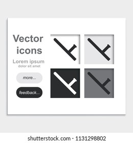 Rubber baton placed on web page template flat vector icon.