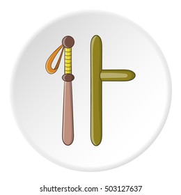 Rubber batons icon. Flat illustration of rubber batonsvector icon for web