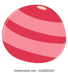 Rubber beach ball. Vector flat illustration