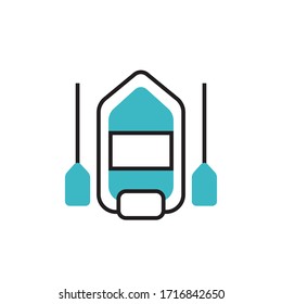 rubber boat icon modern vector illustration. isolated on white background