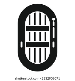 Rubber boat icon simple vector. Adventure equipment. Extreme tourism
