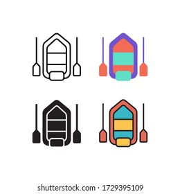 vector de icono de bote de goma con diseño de estilo diferente. aislado en fondo blanco