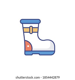 Rubber Boat illustration style icon. EPS 10 file