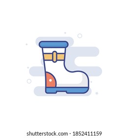 Rubber Boat illustration style vector icon.