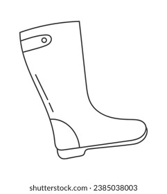 Rubber Boot Footwear Vector Illustration