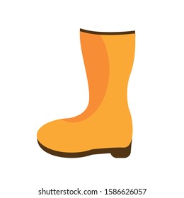 rubber boot gardening equipment icon vector illustration design