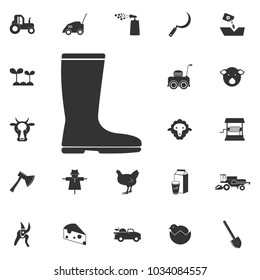 rubber boot icon. Element of farming and garden icons. Premium quality graphic design icon. Signs, outline symbols collection icon for websites, web design, mobile app on white background
