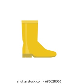 rubber boot icon, flat design isolated on white background