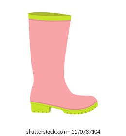 Rubber boot icon. Flat illustration of rubber boot vector icon for web design