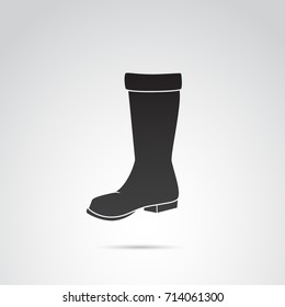 Rubber boot icon isolated on white background.