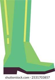 Rubber boot icon. Rain protection footwear symbol