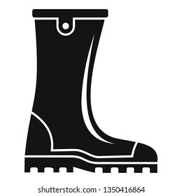 Rubber boot icon. Simple illustration of rubber boot vector icon for web design isolated on white background