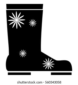 Rubber boot icon. Simple illustration of rubber boot vector icon for web