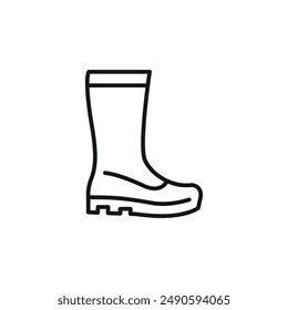 Icono de funda guardapolvo. Sencillo icono de botas de goma para redes sociales, App y Diseño web. Ilustración vectorial.
