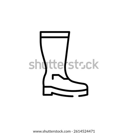 Rubber Boot Icon. Simple rubber boot icon for social media, app, and web design. Vector illustration.