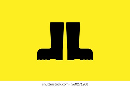 Rubber boot icon Vector.