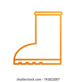 rubber boot rain seasonal icon style on white background