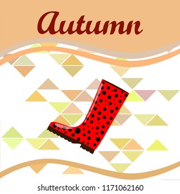 rubber boots autumnal vector background