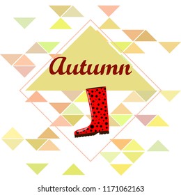 rubber boots autumnal vector background