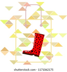rubber boots autumnal vector background