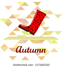 rubber boots autumnal vector background