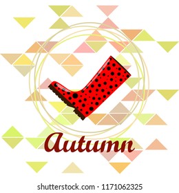 rubber boots autumnal vector background
