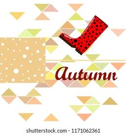 rubber boots autumnal vector background rubber boots autumnal vector background