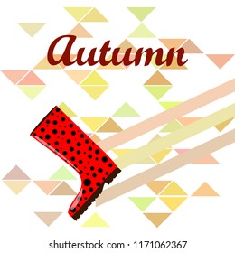 rubber boots autumnal vector background
