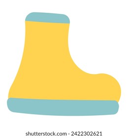 rubber boots colored garden autumn icon element