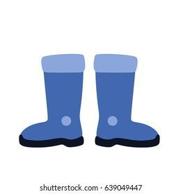 rubber boots flat icon